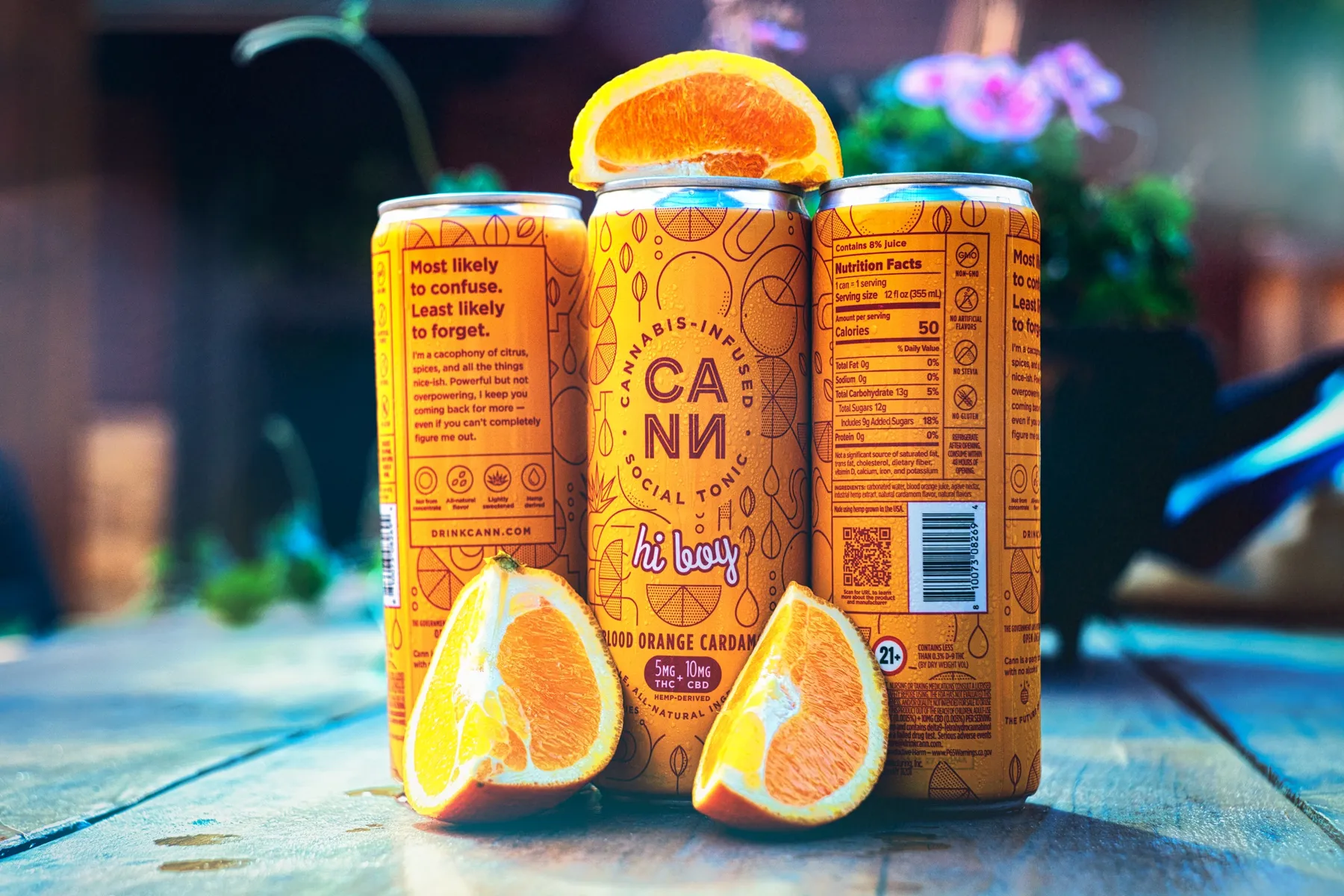 CANN Social Tonic — styled product shot with citrus