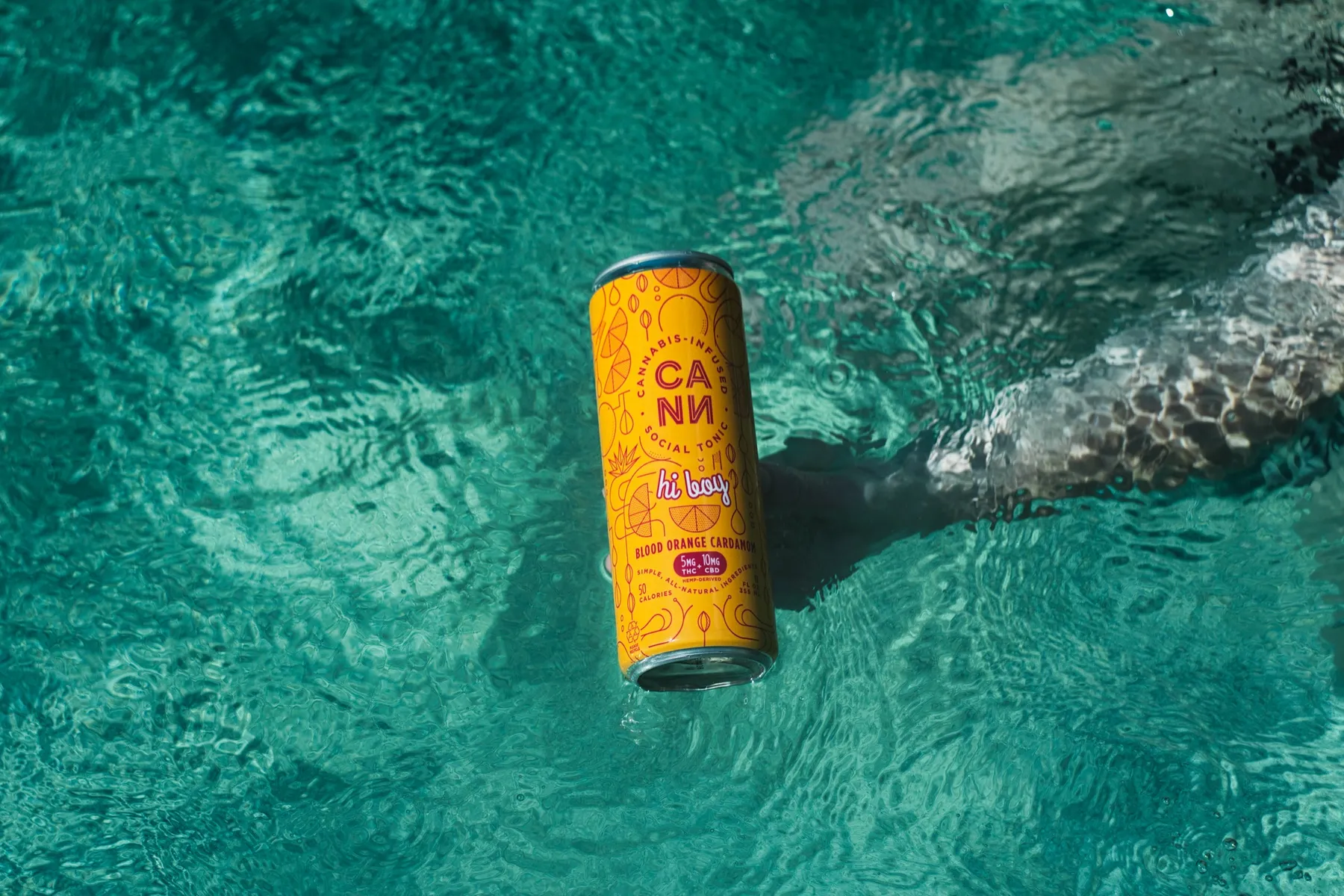 CANN Social Tonic — lifestyle shot in water