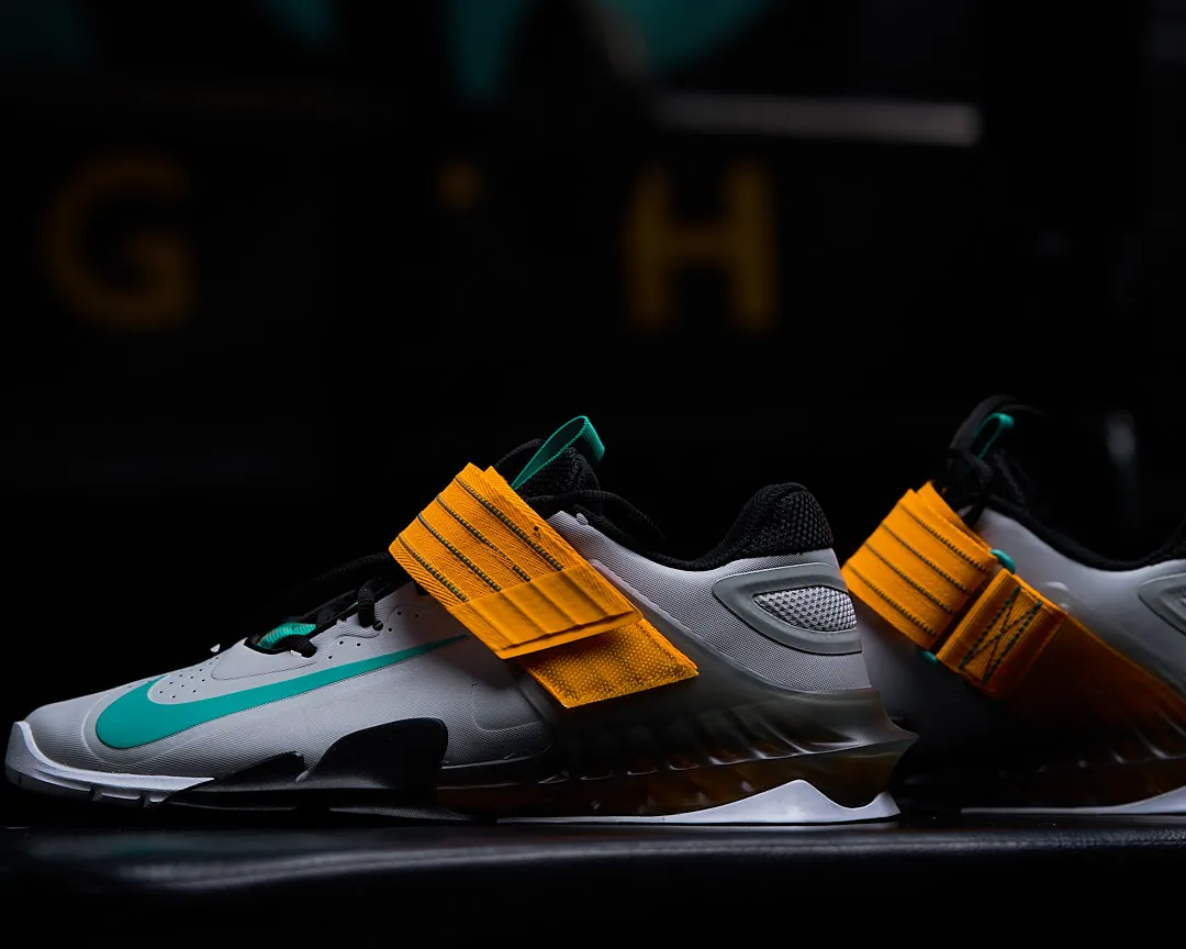 Nike Savaleos — pair shot (tabletop, dark background)